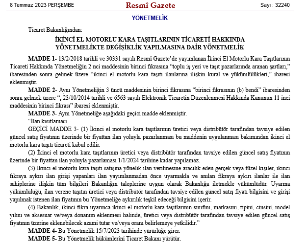 2 el araclarda fiyatin uzerinde satislara bakanlik freni - Marmara Bölge: Balıkesir Son Dakika Haberleri ile Hava Durumu