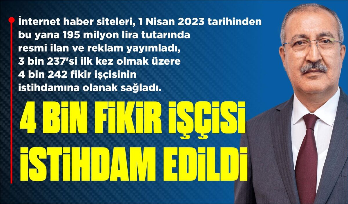 4 BİN FİKİR İŞÇİSİ İSTİHDAM EDİLDİ