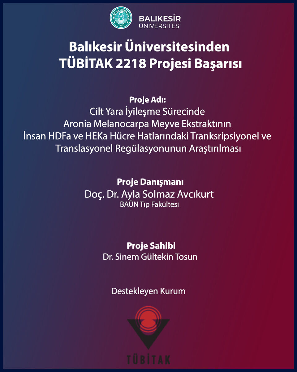 Balıkesir Üniversitesi, TÜBİTAK 2218