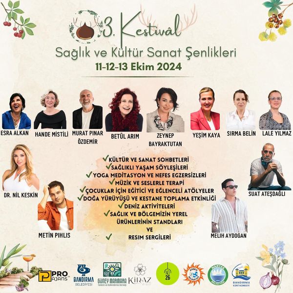 Bandırma’da 3. Kestival Sağlık ve Kültür Sanat Şenlikleri Başlıyor!