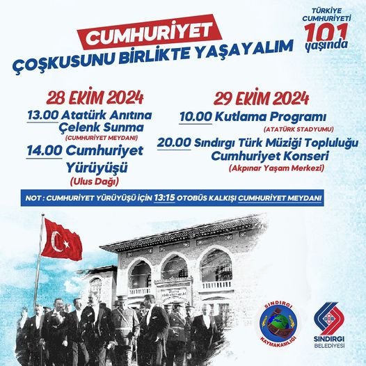 Sındırgı’da Cumhuriyet Bayramı Coşkuyla Kutlanacak