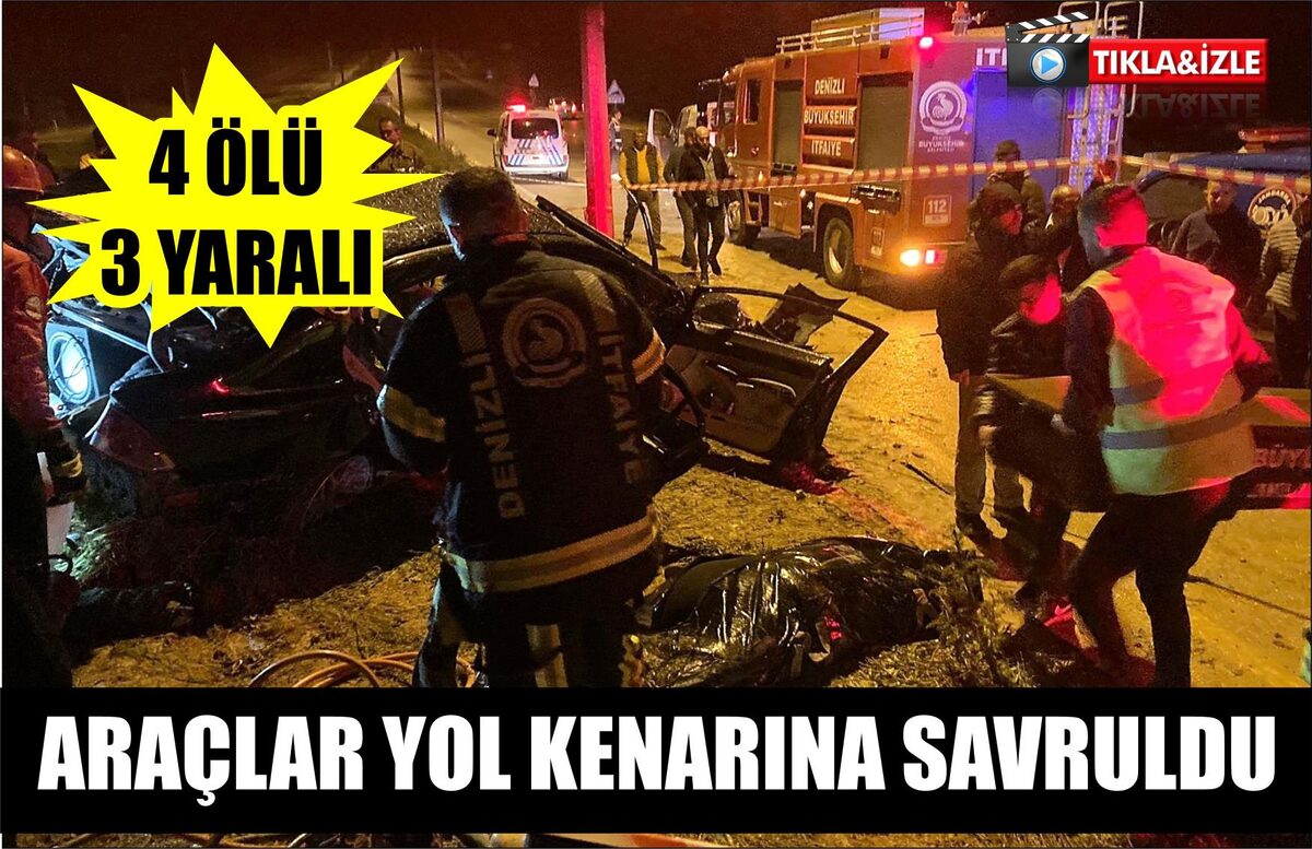 ARAÇLAR YOL KENARINA SAVRULDU