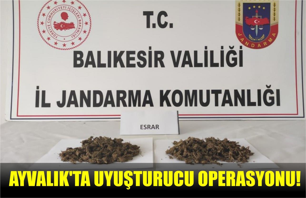 AYVALIK’TA UYUŞTURUCU OPERASYONU!