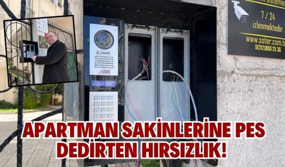 Apartman sakinlerine pes dedirten hırsızlık!