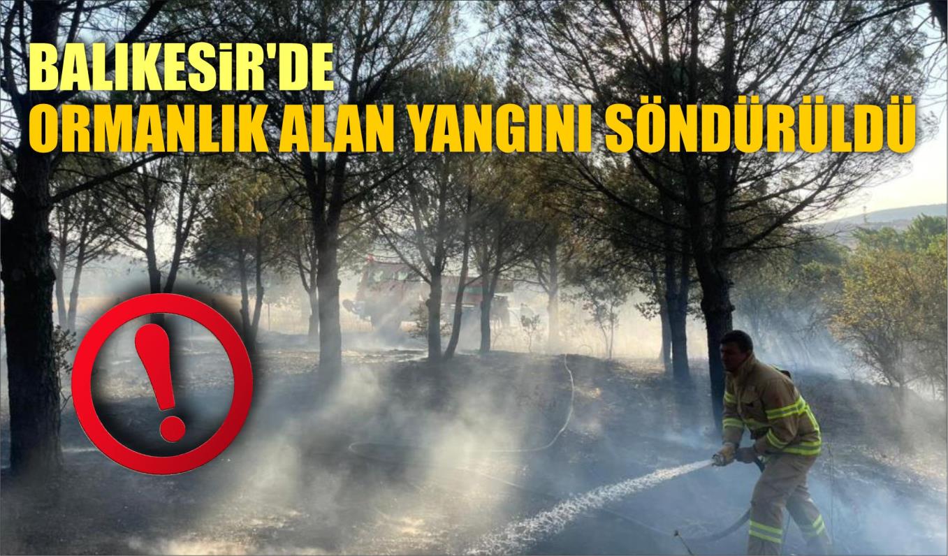 BALIKESİR’DE ORMANLIK ALAN YANGINI SÖNDÜRÜLDÜ  