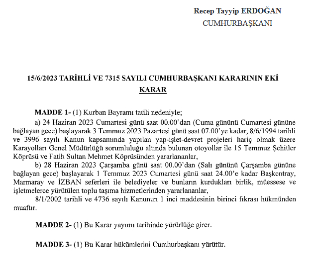 Bayramda otoyollar ve kopruler ucretsiz - Marmara Bölge: Balıkesir Son Dakika Haberleri ile Hava Durumu