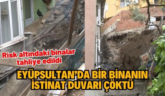 Binanın istinat duvarı çöktü: risk altındaki binalar tahliye ediliyor!