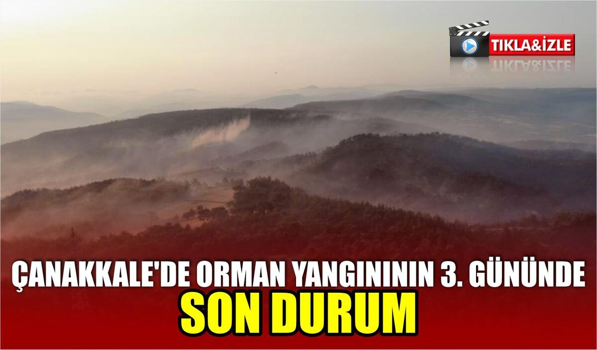 ÇANAKKALE’DE ORMAN YANGINININ 3. GÜNÜNDE SON DURUM