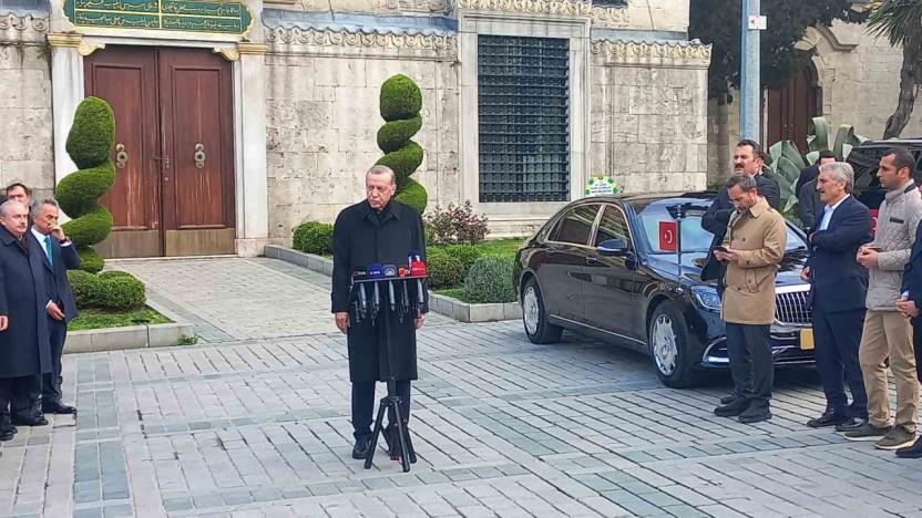 CUMHURBAŞKANI ERDOĞAN BAYRAM NAMAZINI AYASOFYA’DA KILDI