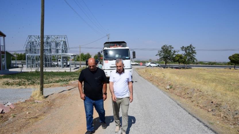 Cafana mahallesindeki yol yenileme