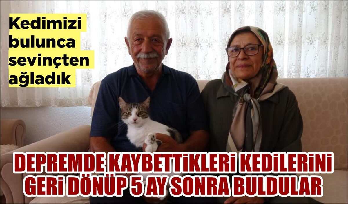 DEPREMDE KAYBETTİKLERİ KEDİLERİNİ GERİ DÖNÜP 5 AY SONRA BULDULAR  