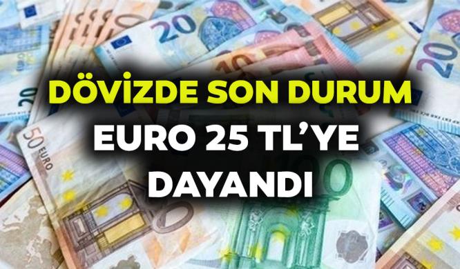 DÖVİZDE SON DURUM… EURO 25 TL’YE DAYANDI