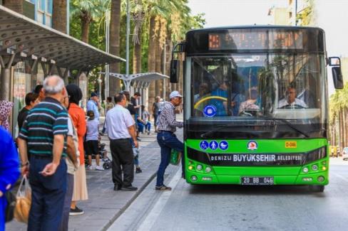 Denizliliye bayramda ulaşım ücretsiz