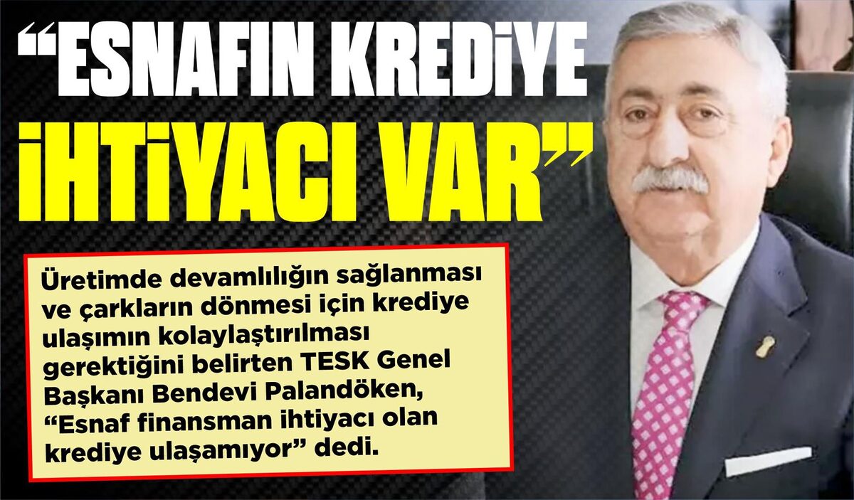 “ESNAFIN KREDİYE İHTİYACI VAR”