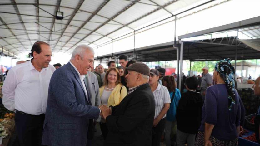 Efeler Belediye Başkanı Atay, 2. tur seçim çalışmaları için alana indi