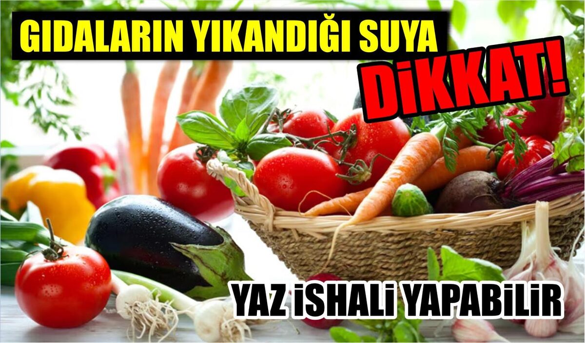 GIDALARIN YIKANDIĞI SUYA DİKKAT: YAZ İSHALİ YAPABİLİR