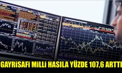 GAYRİSAFİ MİLLİ HASILA YÜZDE 107,6 ARTTI