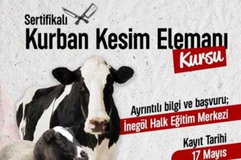 İnegöl'de kurban kesim kursu başlıyor