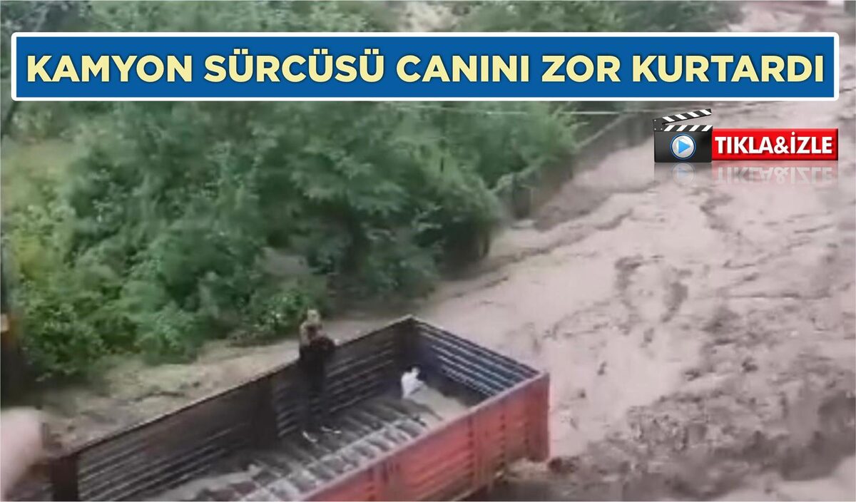 KAMYON SÜRCÜSÜ CANINI ZOR KURTARDI