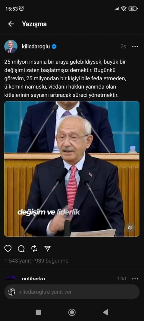 KILICDAROGLUNA SOSYAL MEDYA SOKU ISTIFA ET - Marmara Bölge: Balıkesir Son Dakika Haberleri ile Hava Durumu