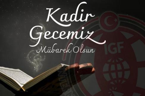 Kadir Gecesi bugün tüm