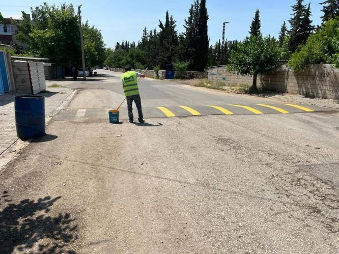 Kahta’daki kasisler boyanıyor