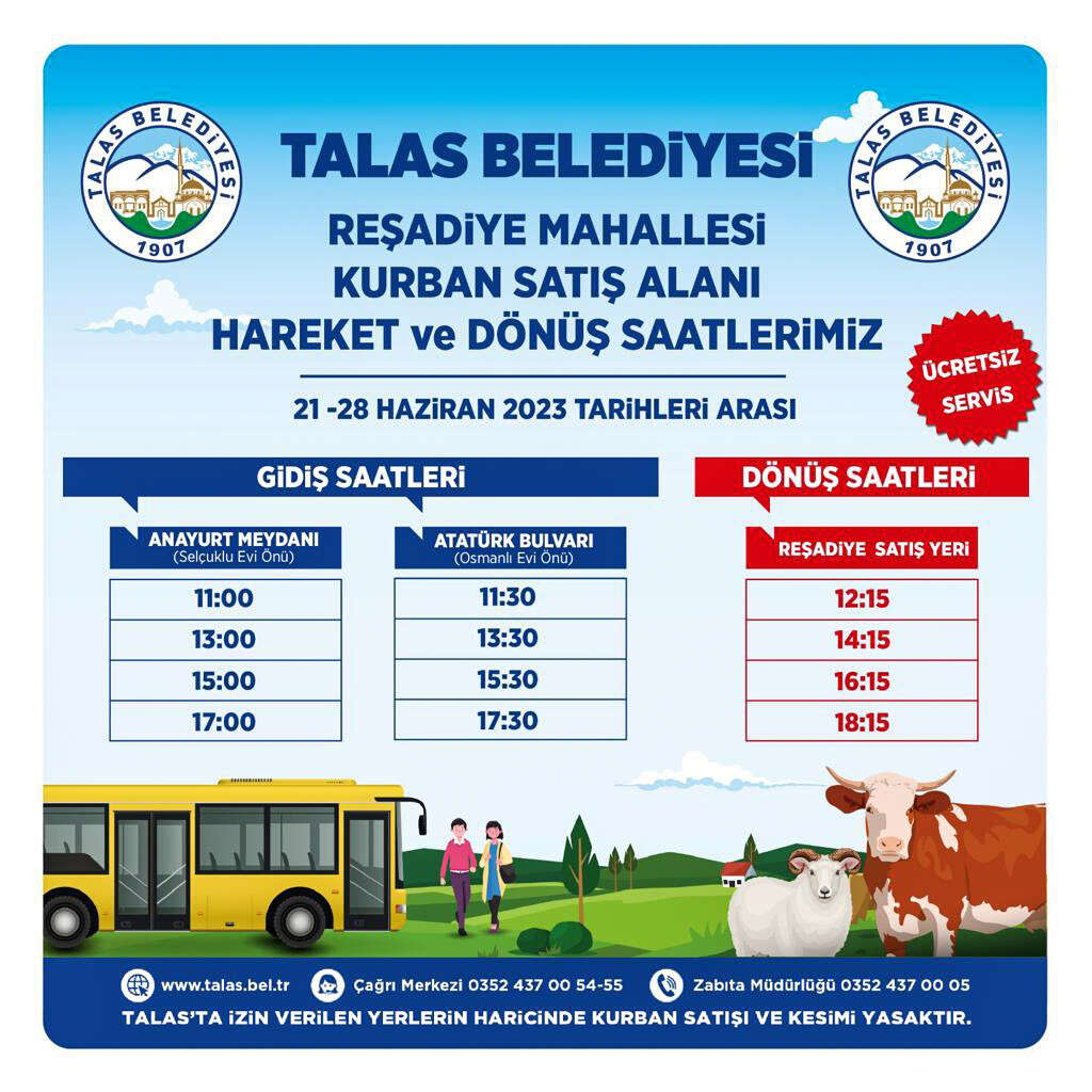 Kayseri Talas Belediyesinden kurban alanlarina servis - Marmara Bölge: Balıkesir Son Dakika Haberleri ile Hava Durumu