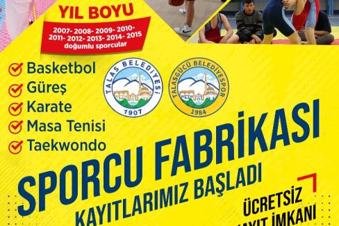 Kayseri Talas Sporcu Fabrikası’na kayıtlar başladı