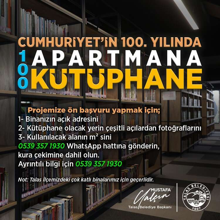 Kayseri Talasta 100 apartmana 100 kutuphane - Marmara Bölge: Balıkesir Son Dakika Haberleri ile Hava Durumu