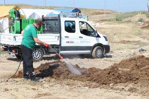 Kocaeli’de kurban pazar yerleri ilaçlanıyor