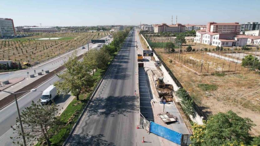 Konya Şehir Hastanesi önünde köprülü kavşak çalışmalarına başlandı