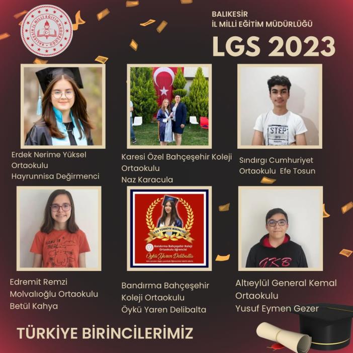 LGSDE BALIKESIRDEN 6 TURKIYE BIRINCISI - Marmara Bölge: Balıkesir Son Dakika Haberleri ile Hava Durumu