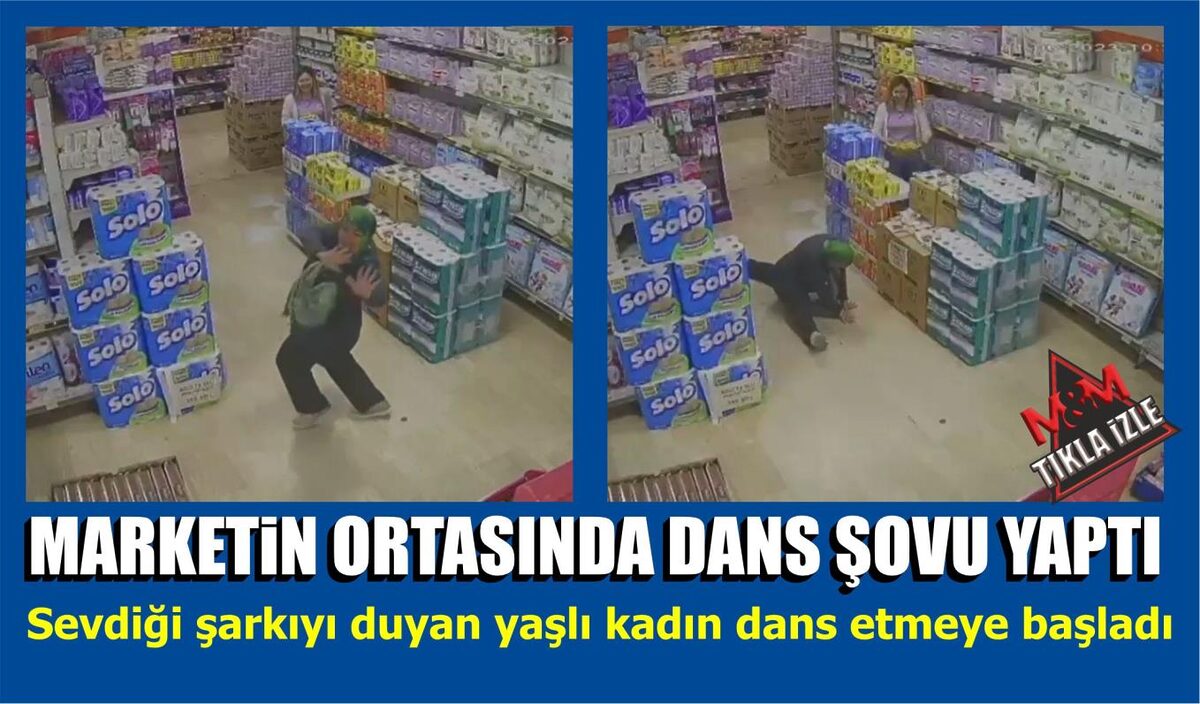 MARKETİN ORTASINDA DANS ŞOVU YAPTI