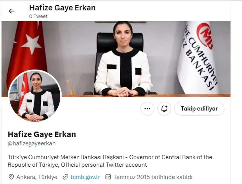 MBnin yeni baskani Hafize Gaye Erkan Twitterda - Marmara Bölge: Balıkesir Son Dakika Haberleri ile Hava Durumu