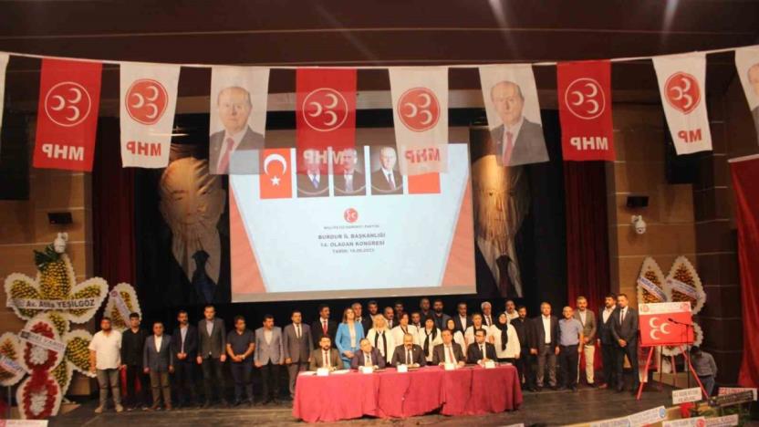 MHP Burdur İl Başkanlığı’na tekrar Gültekin Oktay seçildi