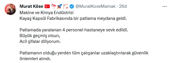 MKE Kapsul Fabrikasinda patlama 4 yarali - Marmara Bölge: Balıkesir Son Dakika Haberleri ile Hava Durumu