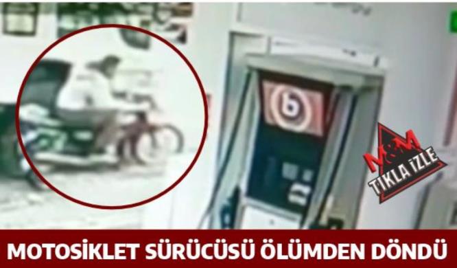 MOTOSİKLET SÜRÜCÜSÜ ÖLÜMDEN DÖNDÜ