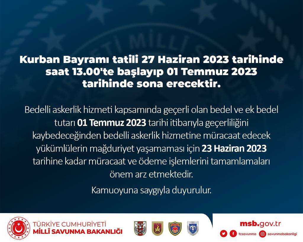 MSBden bedelli askerlik uyarisi - Marmara Bölge: Balıkesir Son Dakika Haberleri ile Hava Durumu