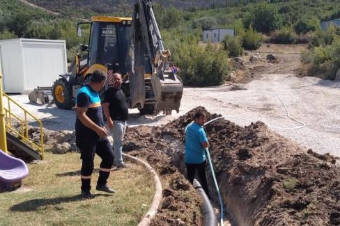 Manisa Saruhanlı’da yangın bölgesinde destek sürüyor