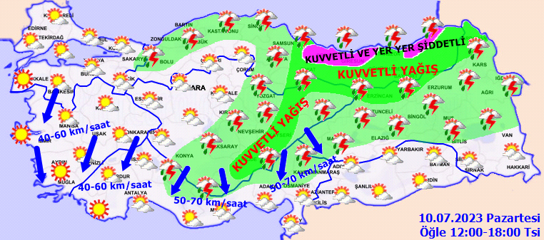 Meteorolojiden 3 bolgeye turuncu uyari - Marmara Bölge: Balıkesir Son Dakika Haberleri ile Hava Durumu