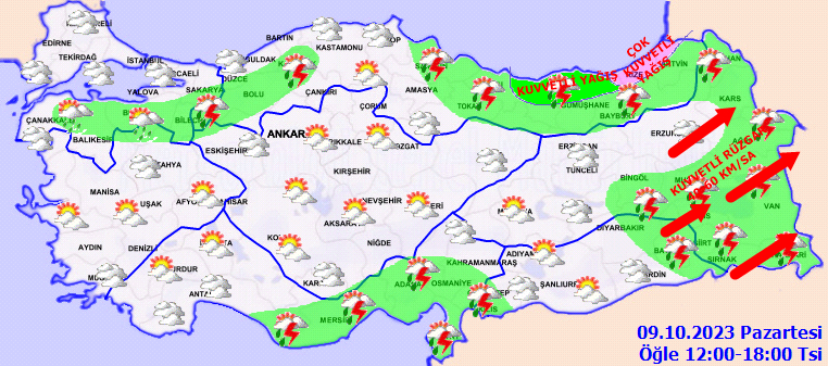 Meteorolojiden siddetli yagis uyarisi - Marmara Bölge: Balıkesir Son Dakika Haberleri ile Hava Durumu