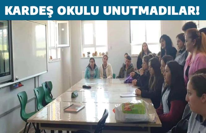 ÖĞRENCİLER KARDEŞ OKULU UNUTMADILAR!