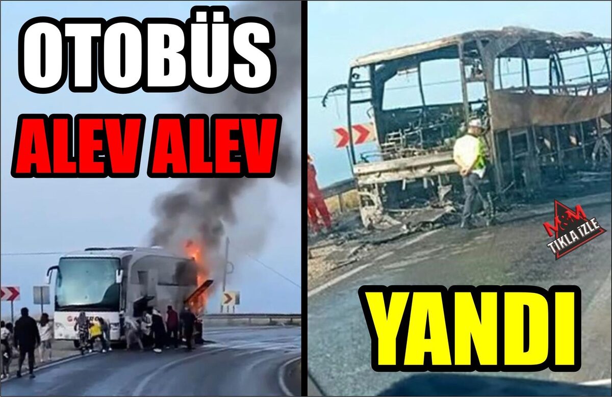 OTOBÜS ALEV ALEV YANDI