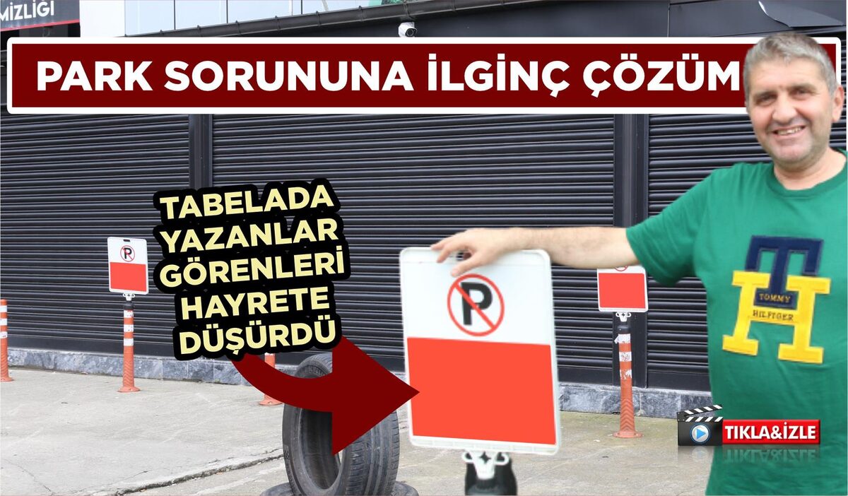 PARK SORUNUNA İLGİNÇ ÇÖZÜM