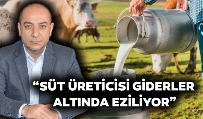 “SÜT ÜRETİCİSİ GİDERLER ALTINDA EZİLİYOR”