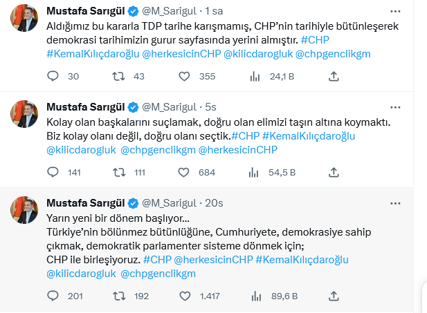 Sarigul TDP tarihe karismadi CHPnin tarihiyle butunlesti - Marmara Bölge: Balıkesir Son Dakika Haberleri ile Hava Durumu