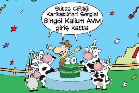 'Sütaş Çiftliği Karikatürleri' Bingöl'de sergileniyor