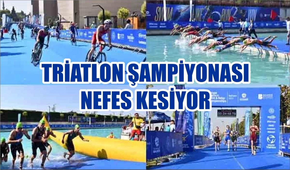 TRİATLON ŞAMPİYONASI NEFES KESİYOR