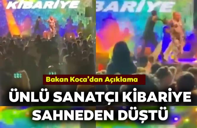 ÜNLÜ SANATÇI KİBARİYE SAHNEDEN DÜŞTÜ