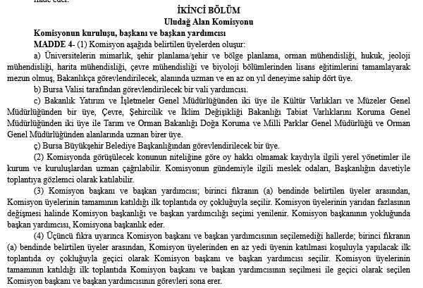 Uludag Alan Komisyonuna yonetmelik Resmilesti - Marmara Bölge: Balıkesir Son Dakika Haberleri ile Hava Durumu